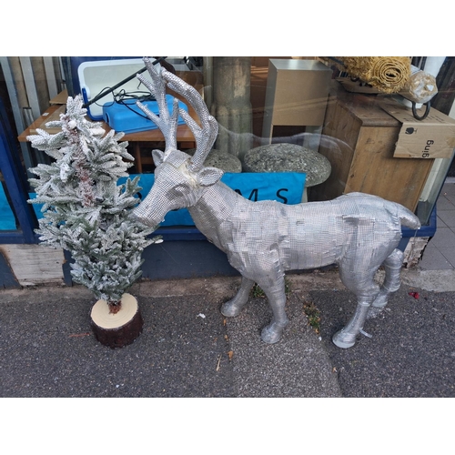 85 - Large Christmas Reindeer In Need Of T L C Broken Antlers Plus A Christmas Tree