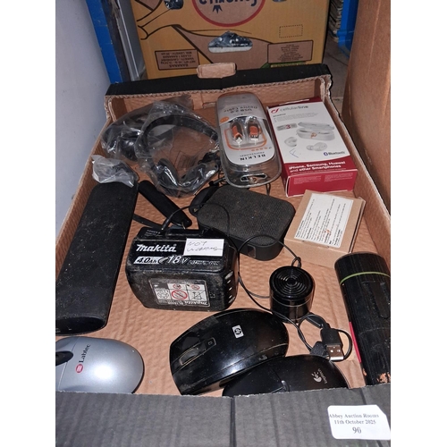 90 - Box Of Mixed Electronics Some Unused Some Untested