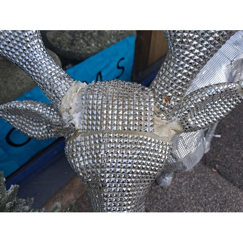 85 - Large Christmas Reindeer In Need Of T L C Broken Antlers Plus A Christmas Tree