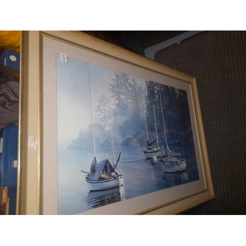 95 - Framed Continental Temple Print Ltd Edition + Large Framed Print Of A High St With Cathedral In Back... 