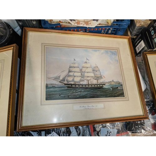 180 - 3 Framed Boating Prints