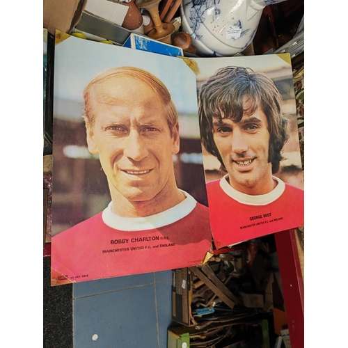 198 - Selection Of Pictures Of Manchester United Football Players Including George Best