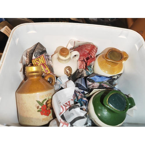 316 - 9 X Vintage Miniature Whiskey Flagons Still Sealed For Display Purposes Only