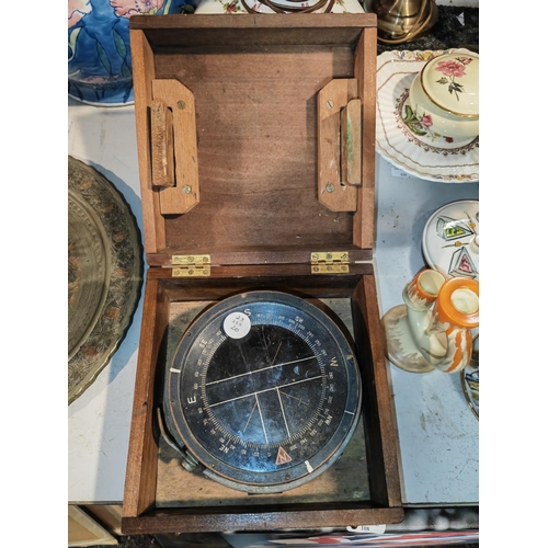 Ww1 Aircraft Compass In Box