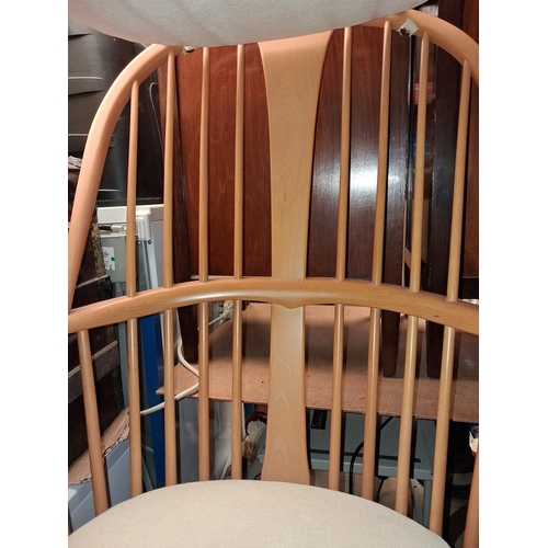 Blond Ercol Rocking Chair With Splat To Back