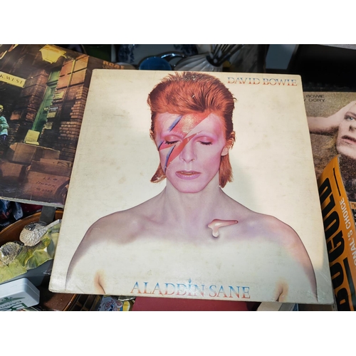 Case Of Records From 1970'S David Bowie, Roxy Music And Marc Bolan Etc