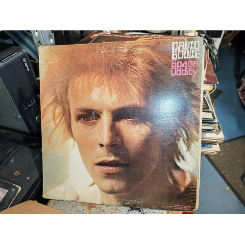 Case Of Records From 1970'S David Bowie, Roxy Music And Marc Bolan Etc