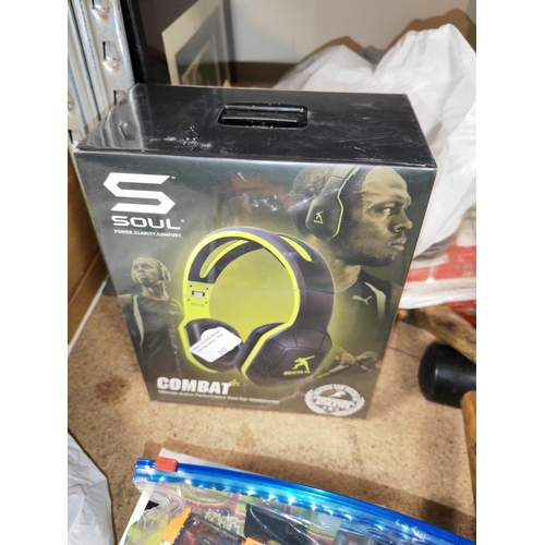 203 - Unused Soul Combat + Active Performance Over Ear Headphones