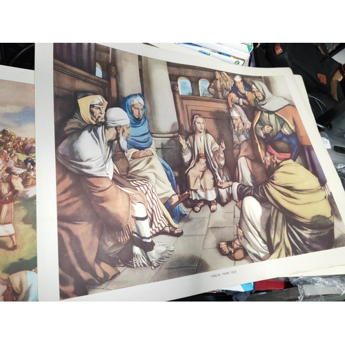 224 - 4 Enid Blyton Religious Prints Unmounted