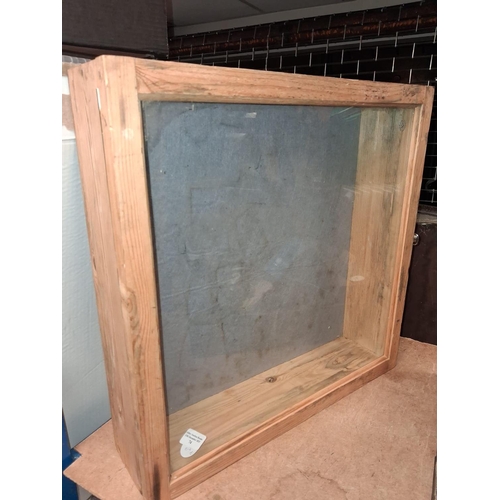 91 - Pine Table Top Display Cabinet 30