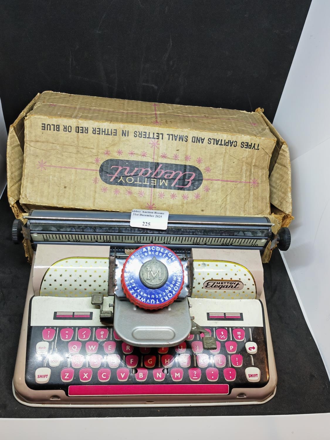 Mettoy Elegant Childs Typewriter In Original Box (Box In Damaged Condition)
