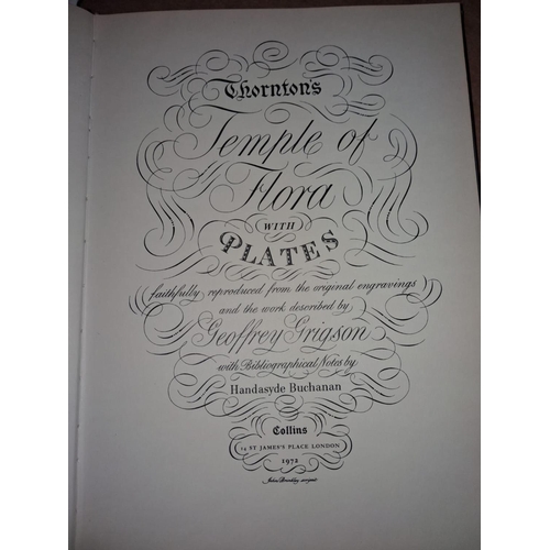 15 - Book Thorntons Temple Of Flora 1951 Edition Facsimile Reproduction, Flower Engravings, 12 Colour & 2... 