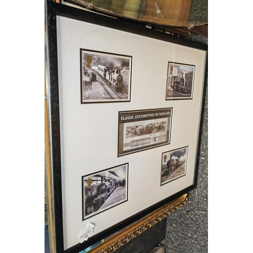 102 - 2 Framed Sets Of Train Postcards