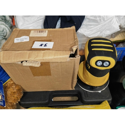 121 - Unused Generic Cordless Sander With Sanding Pad And Extraction Bag Compatible Dewalt Xr Batteries