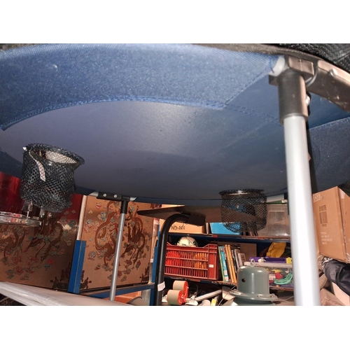 81 - Round Canvas Fold Up Table With Bag