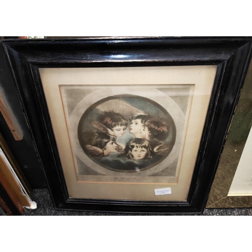 106 - Framed Print Of 5 Children'S Faces