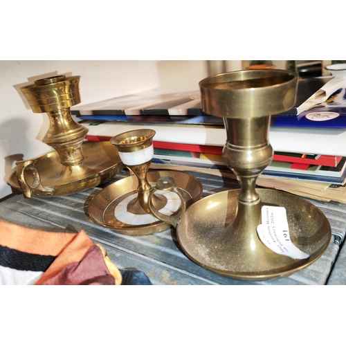 191 - 3 Brass Wee Willie Winkle Candle Holders