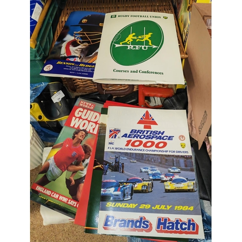 192 - Selection Of Sports Programmes And Brewery Advertising Items