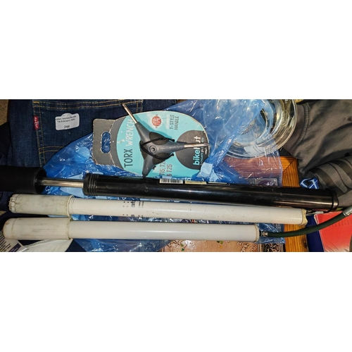 197 - 3 Bicycle Pumps And Unused Torc Wrench Multitool