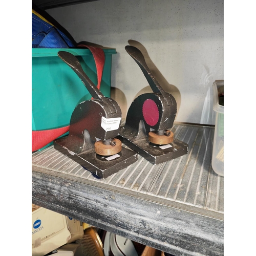 235 - 2 Vintage Embossing Stamps