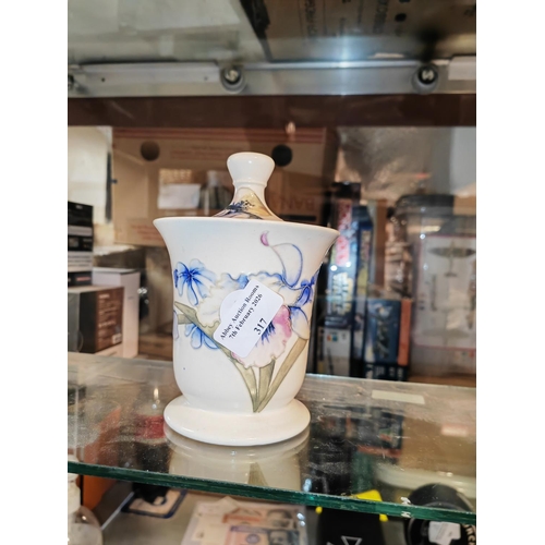 317 - Moorcroft Pottery Jar With Lid Restored