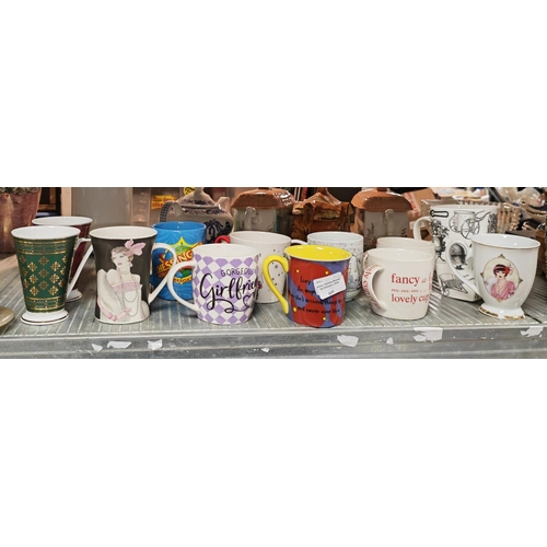 445 - Selection Of 12 Motto/Advertising Mugs