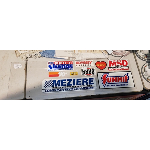 486 - Mounted 1970'S Motor Sport Stickers