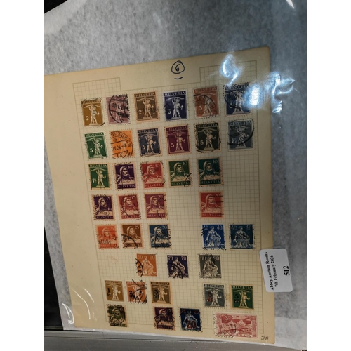 512 - Page Of Swiss Stamps