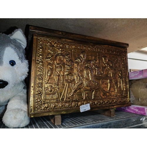 590 - Brass Bound Log Box
