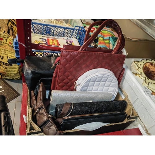 602 - Selection Of Seven Handbags And Clutches Some Used Inc Tools