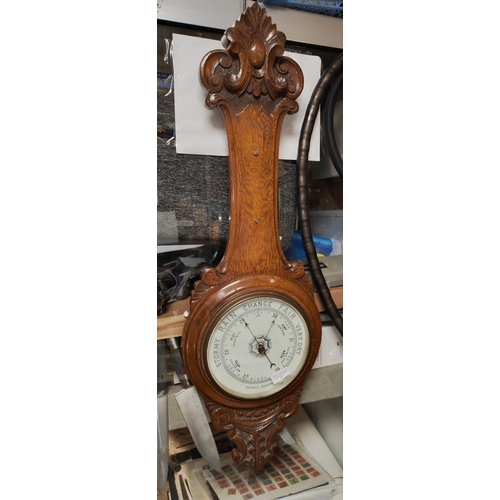 91 - Vintage Aneroid Wall Barometer No Thermometer