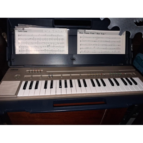114 - Yamaha Porta Board PC-100 Electronic Keyboard In Case Told Working By Vendor But No Power Cable