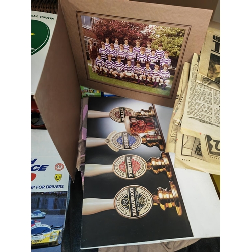 192 - Selection Of Sports Programmes And Brewery Advertising Items