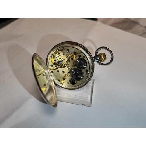355 - Solid Silver Cased Pocket Watch Hallmark For London 1919 Manual Wing Working When Listed