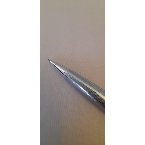 359 - Vintage Ronson Lighter, Mechanical Pencil, In Original Case Good Condition Chrome Plate, Made In Eng... 