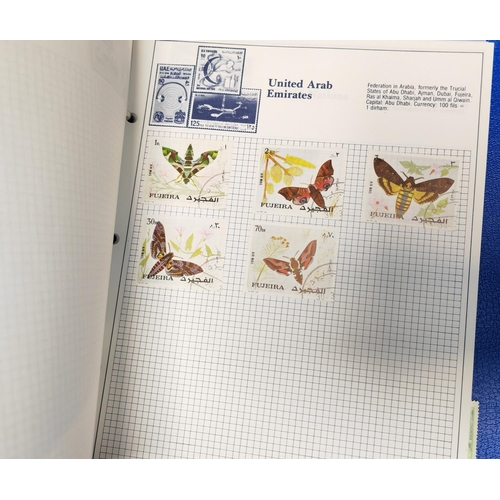 546 - Trident Stamp Album With Some Stamps And Red Ring Binder Of World Stamps Plus One Other Album