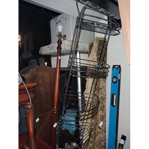 65 - Metal Corner Shelving Unit