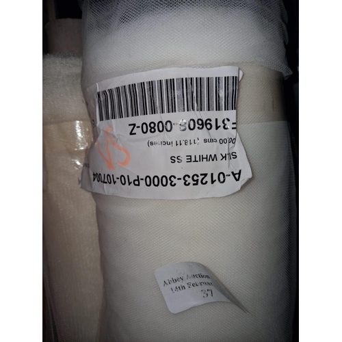 37 - 2 Rolls Of Dress Net 1 X Ivory 1 X White