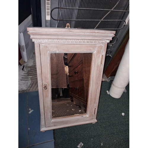 38 - Wooden Bathroom Cabinet With Mirror