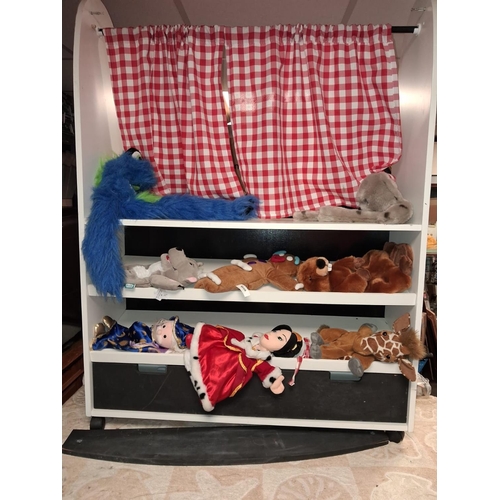 82 - Puppet Display Stand With Hand Puppets Various Makes