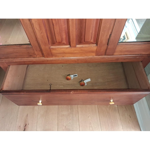 100 - Vintage Satinwood Single Door Wardrobe No Pelmet