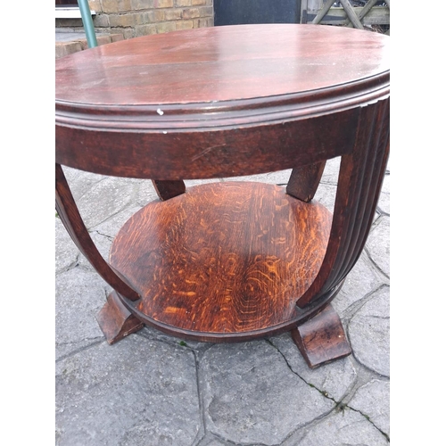 111 - 1930's Solid Oak Occassional Table