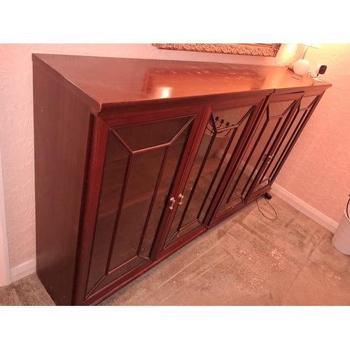 115 - Glazed 2 Door Bookcase