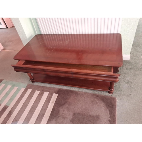 118 - Long Single Drawer Coffee Table