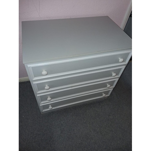 119 - Light Grey 4 Drawer Chest Of Drawers