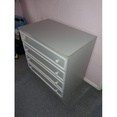 119 - Light Grey 4 Drawer Chest Of Drawers