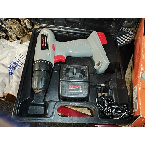 174 - Power G Cordless Drill With Battery And Charger Untested