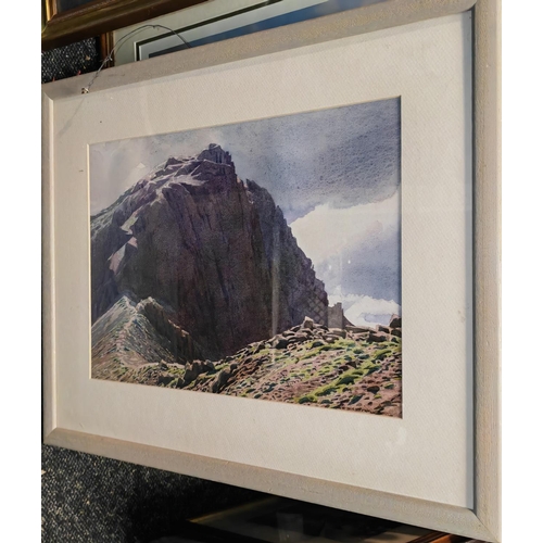 117 - 2 Framed Mountain Scene Prints One With Broken Glass