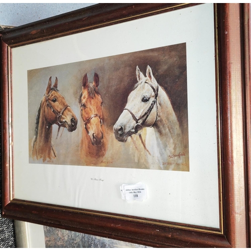 118 - Framed Print Of The Three Kings Racing Horses