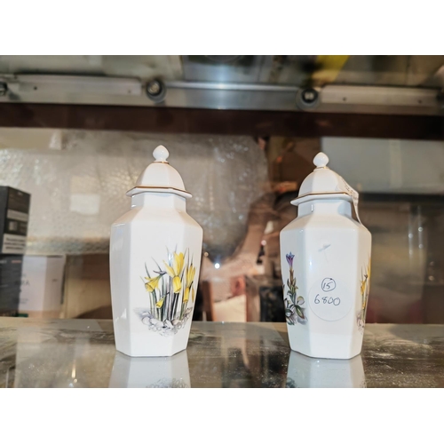 308 - 2 Small Royal Worcester Lidded Pots